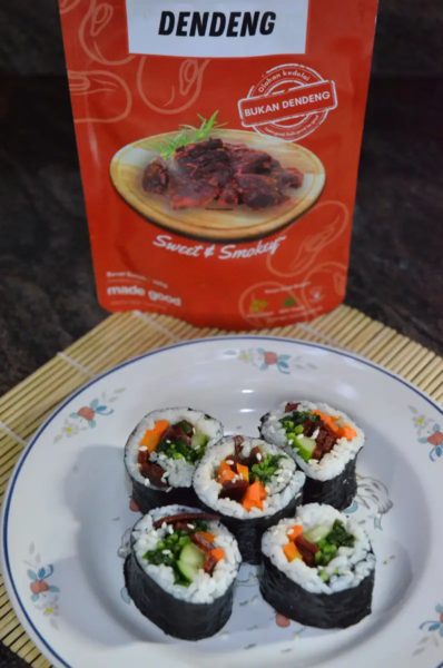 Kimbab Vegan | Resep vegan | Resep vegetarian | Kimbab Korea